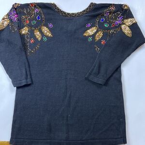 Vintage Bonnie Evans Christmas Woman Sweater Size S